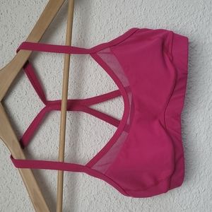 Lululemon Athletica Pink Spaghetti Strap Sports Bra; Size ? Small ?